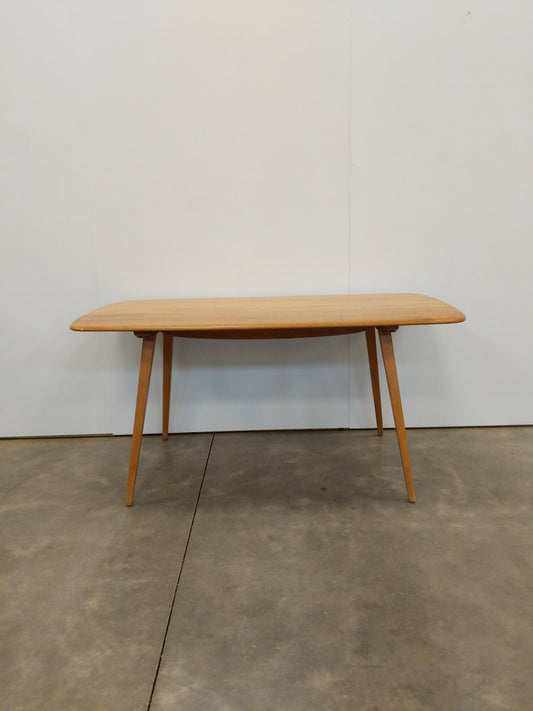 Vintage Ercol Mid Century Modern Plank Dining Table
