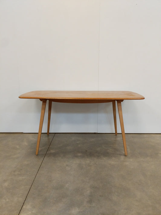 Vintage Ercol Mid Century Modern Plank Dining Table