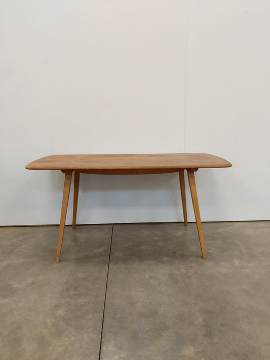 Vintage Ercol Mid Century Modern Plank Dining Table