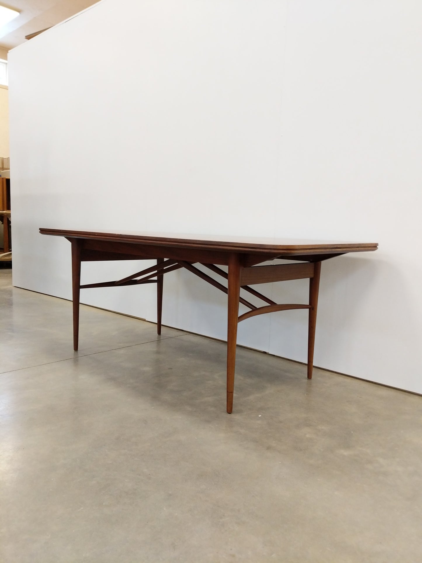 Vintage Mid Century Modern Teak Extendable Dining Table by Robert Heritage