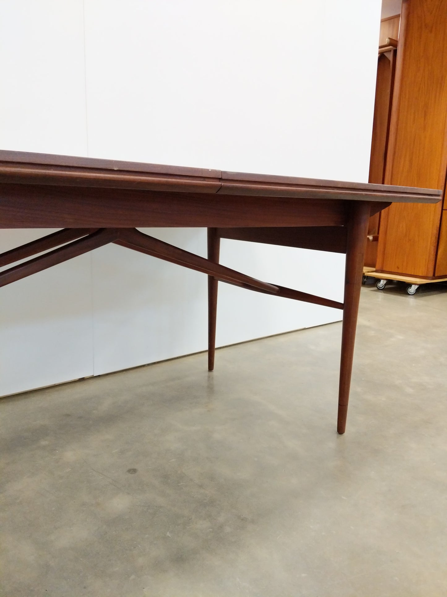 Vintage Mid Century Modern Teak Extendable Dining Table by Robert Heritage
