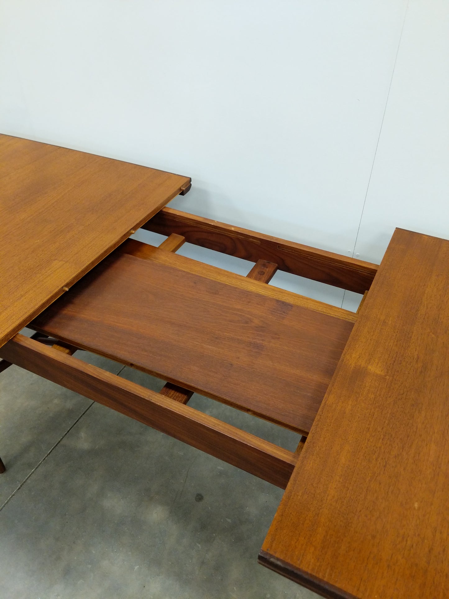 Vintage Mid Century Modern Teak Extendable Dining Table by Robert Heritage