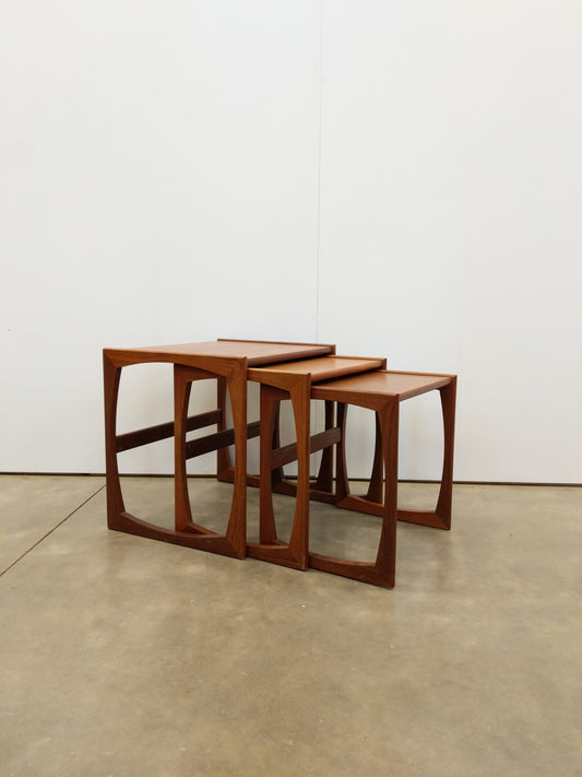 Set of Vintage Mid Century Modern Teak Nesting Tables by G Plan