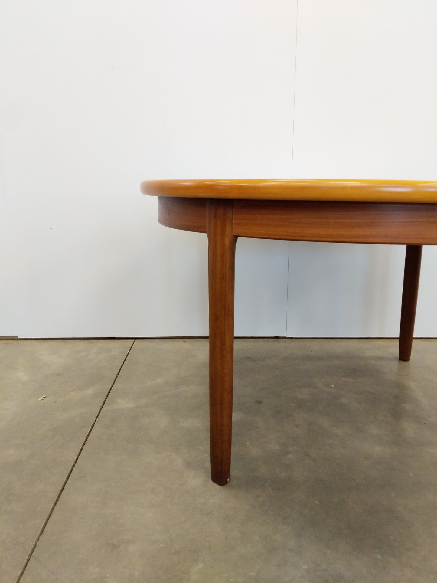 Vintage Mid Century Modern Teak Extendable Dining Table