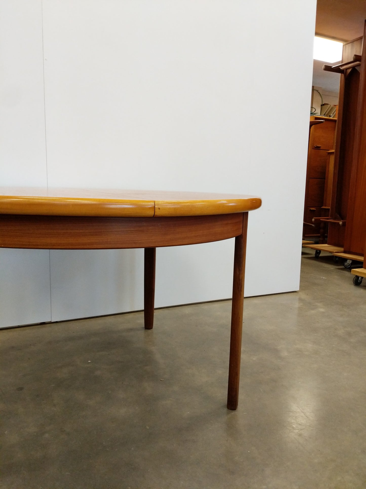 Vintage Mid Century Modern Teak Extendable Dining Table
