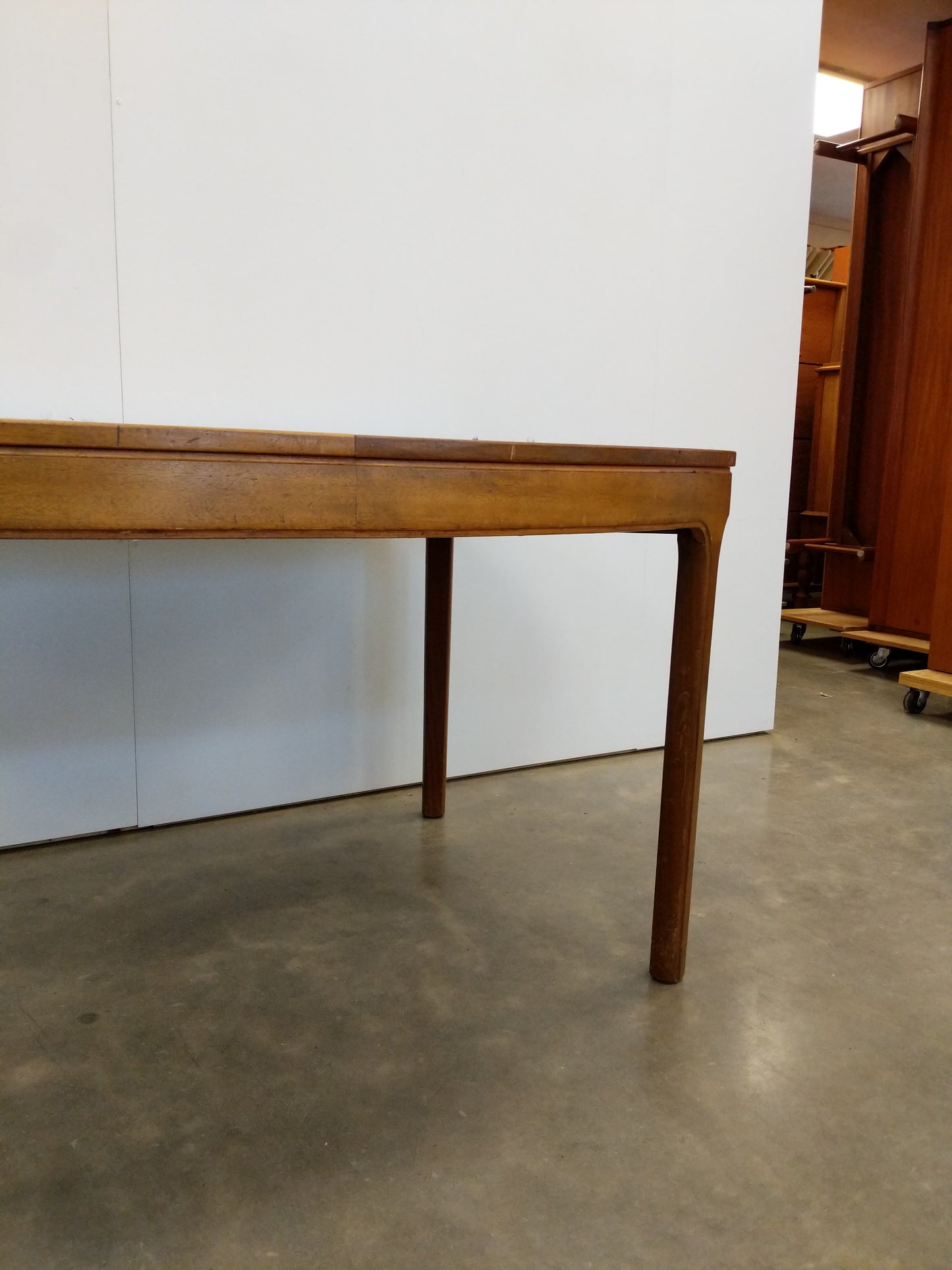 Vintage Mid Century Modern Teak Extendable Dining Table by Nathan