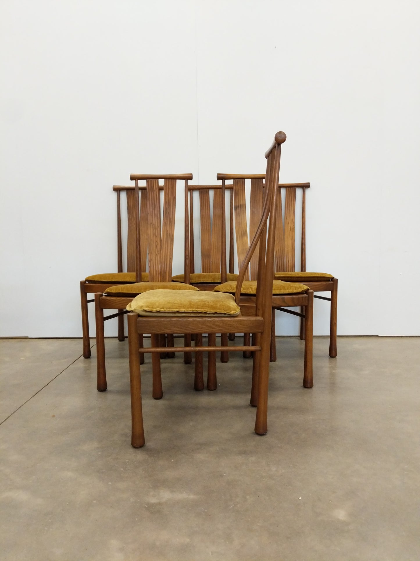 Set of 6 Vintage Mid Century Modern Dining Chairs by Ercol