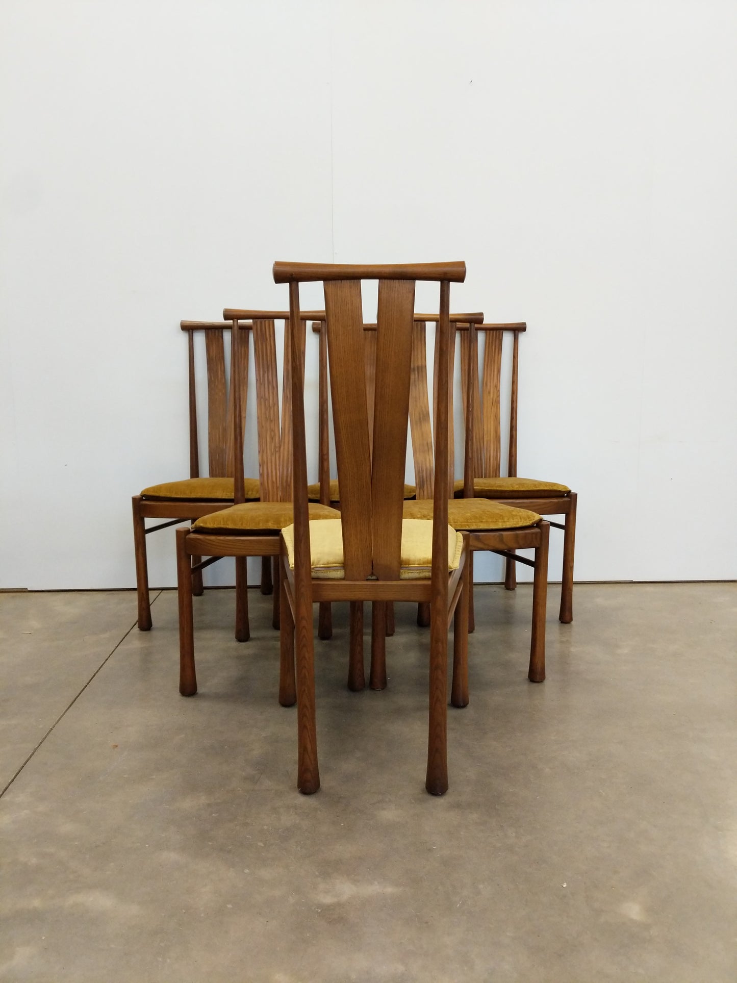 Set of 6 Vintage Mid Century Modern Dining Chairs by Ercol