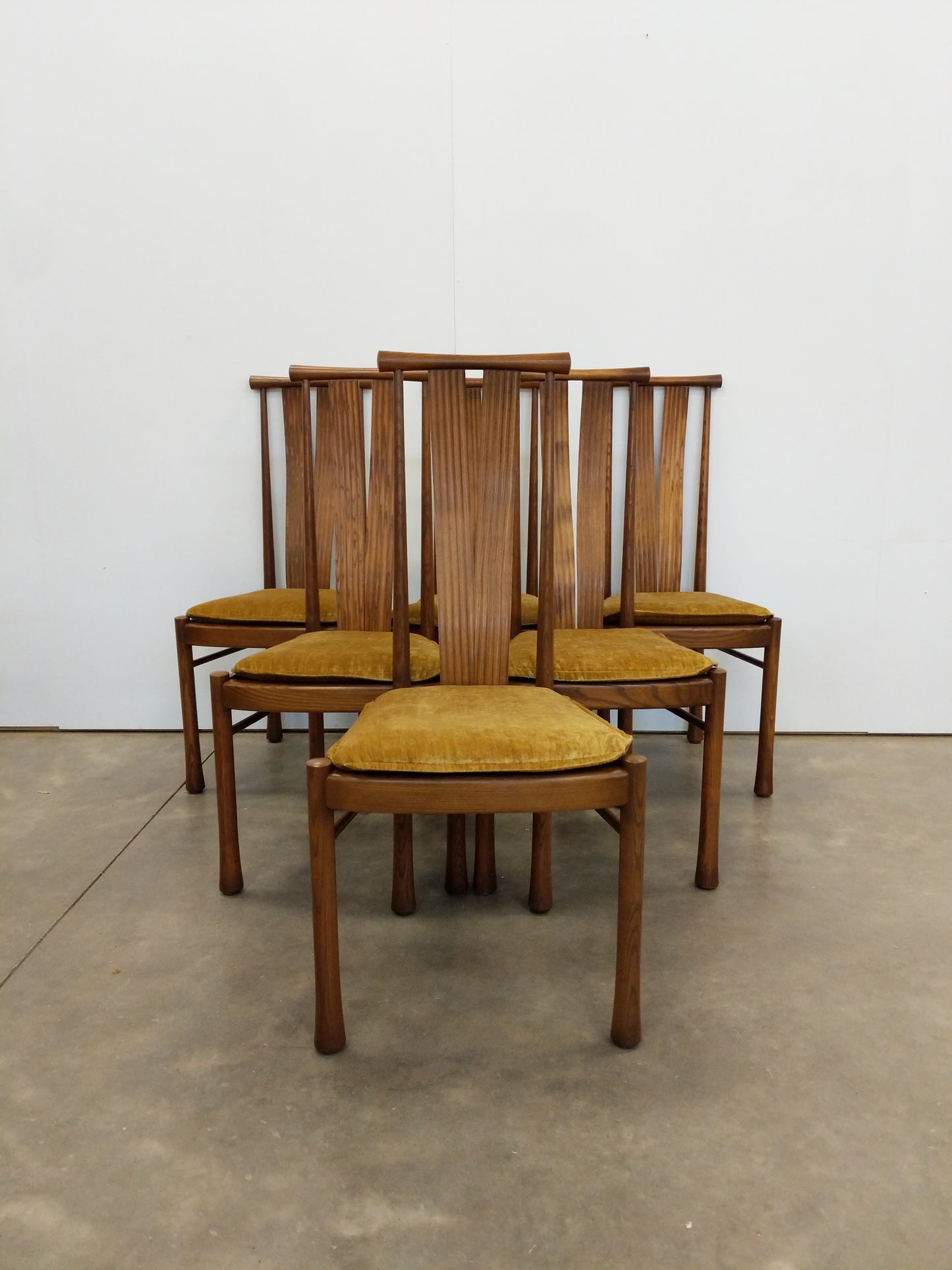 Set of 6 Vintage Mid Century Modern Dining Chairs by Ercol