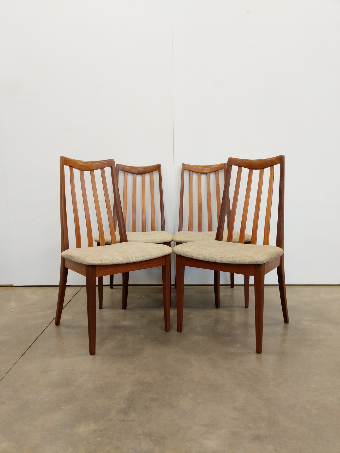 Set of 4 Vintage Mid Century Modern Dining Chairs by G Plan