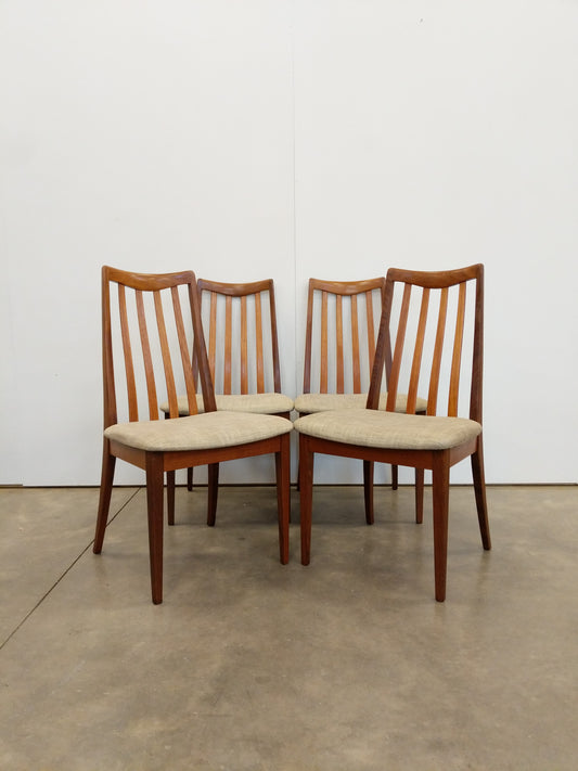 Set of 4 Vintage Mid Century Modern Dining Chairs by G Plan