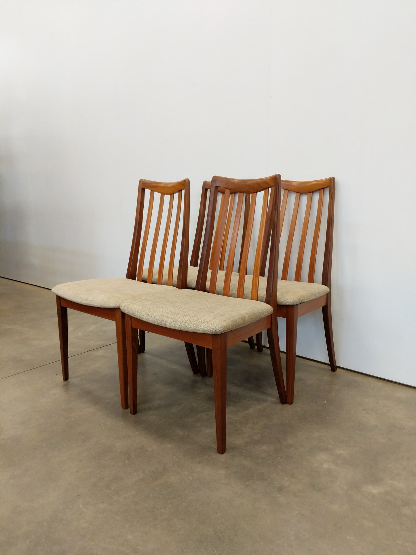 Set of 4 Vintage Mid Century Modern Dining Chairs by G Plan