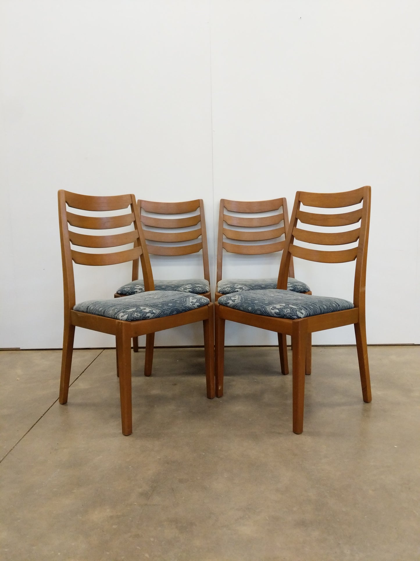 Set of 4 Vintage Mid Century Modern Dining Chairs by Nathan