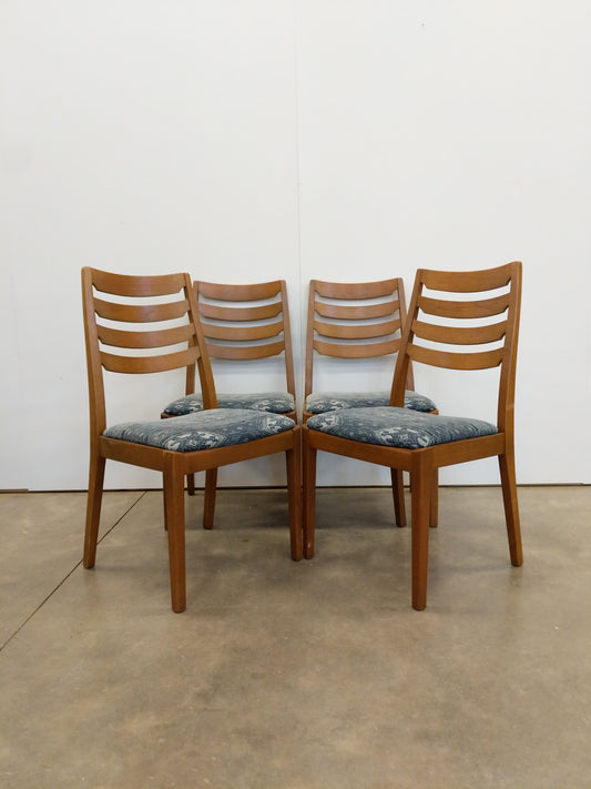 Set of 4 Vintage Mid Century Modern Dining Chairs by Nathan