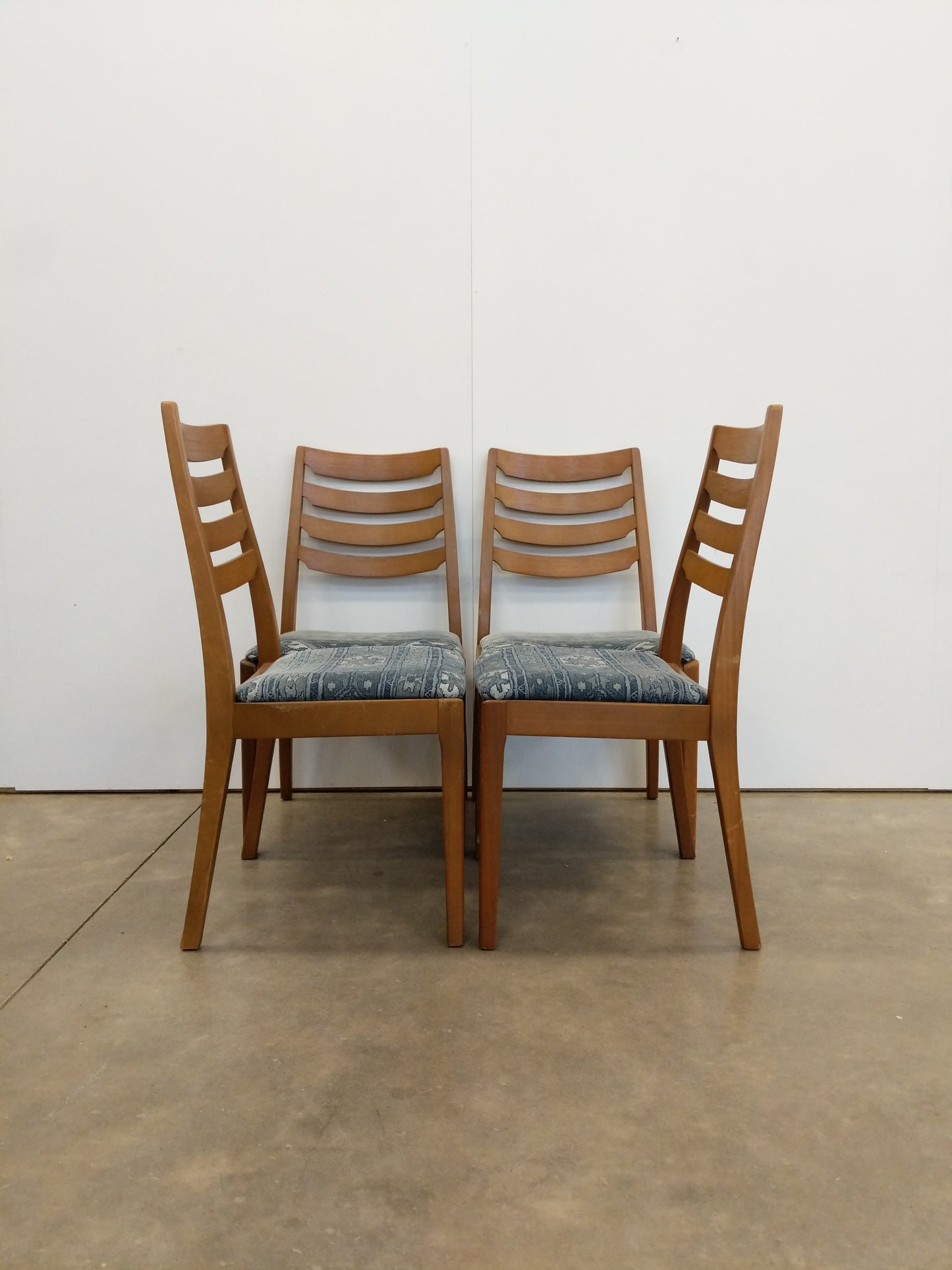 Set of 4 Vintage Mid Century Modern Dining Chairs by Nathan