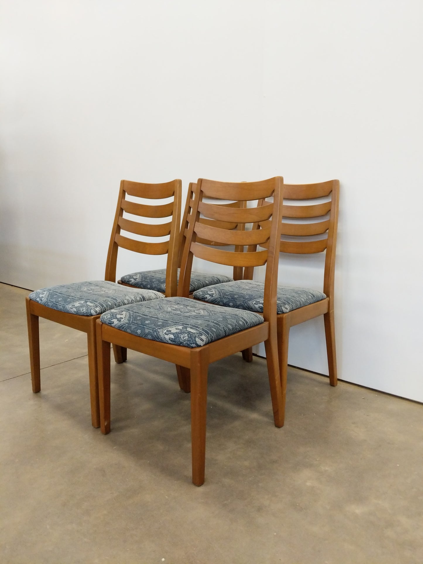 Set of 4 Vintage Mid Century Modern Dining Chairs by Nathan