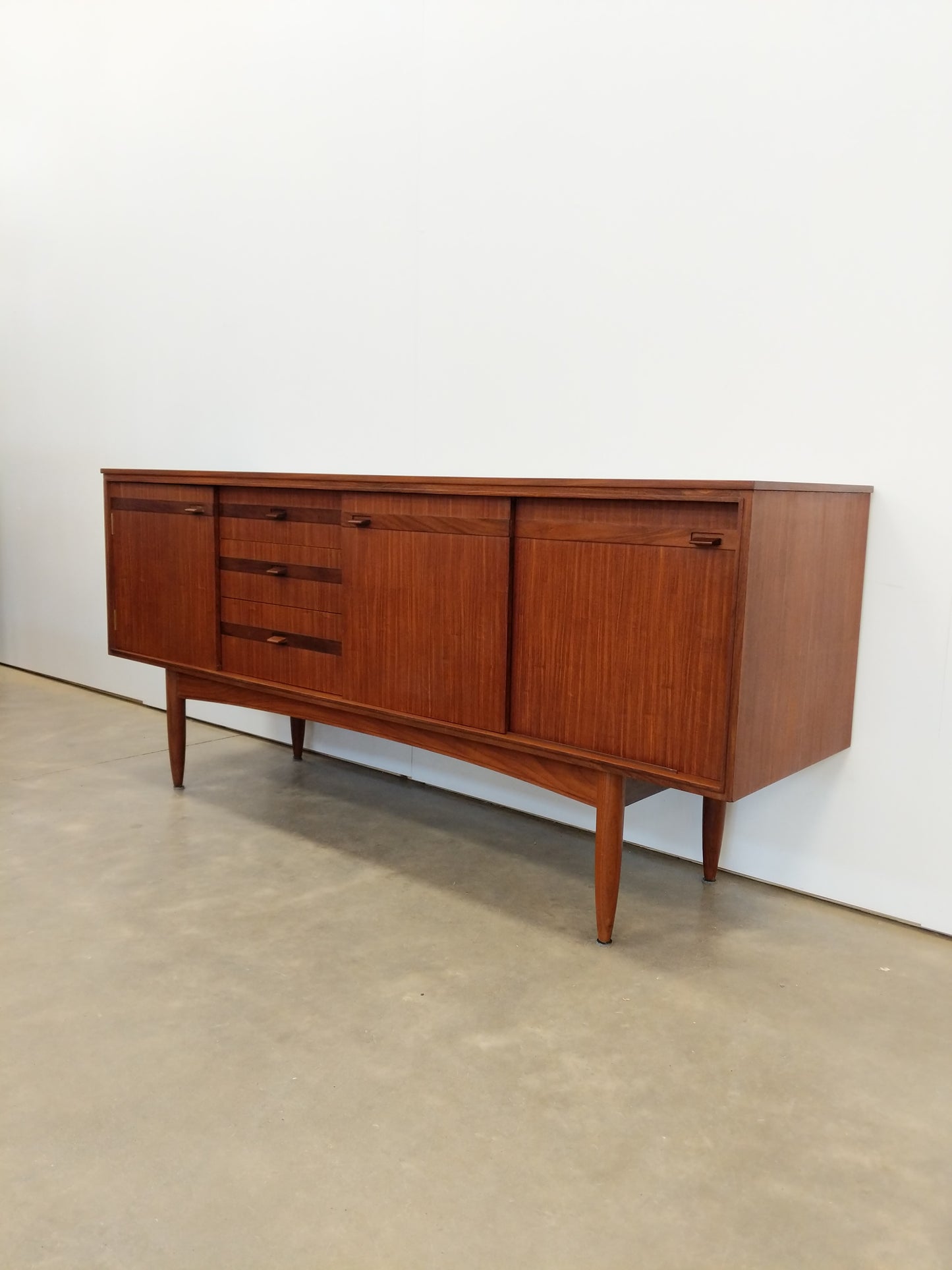 Vintage Mid Century Modern Teak Credenza by White & Newton