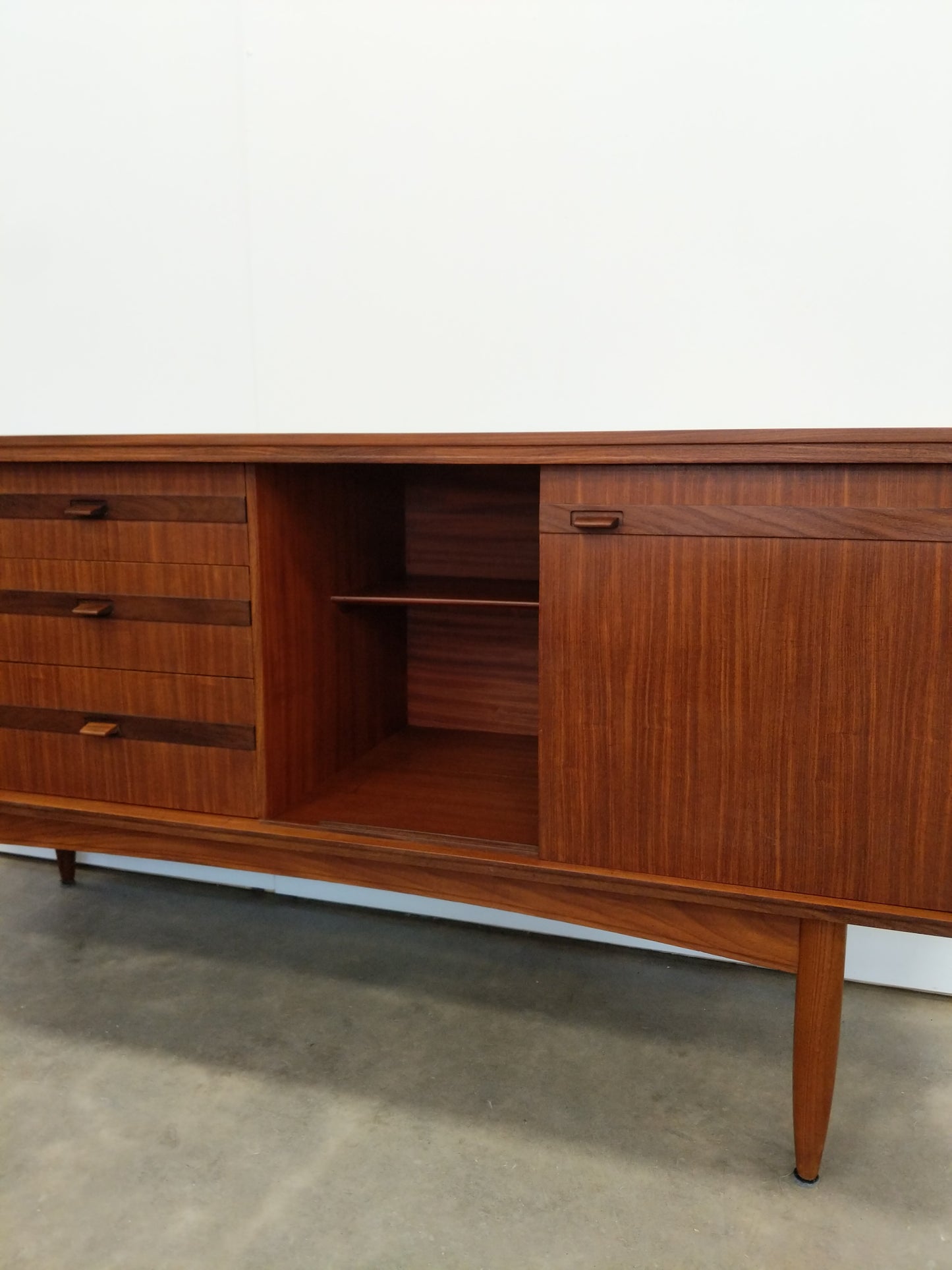Vintage Mid Century Modern Teak Credenza by White & Newton
