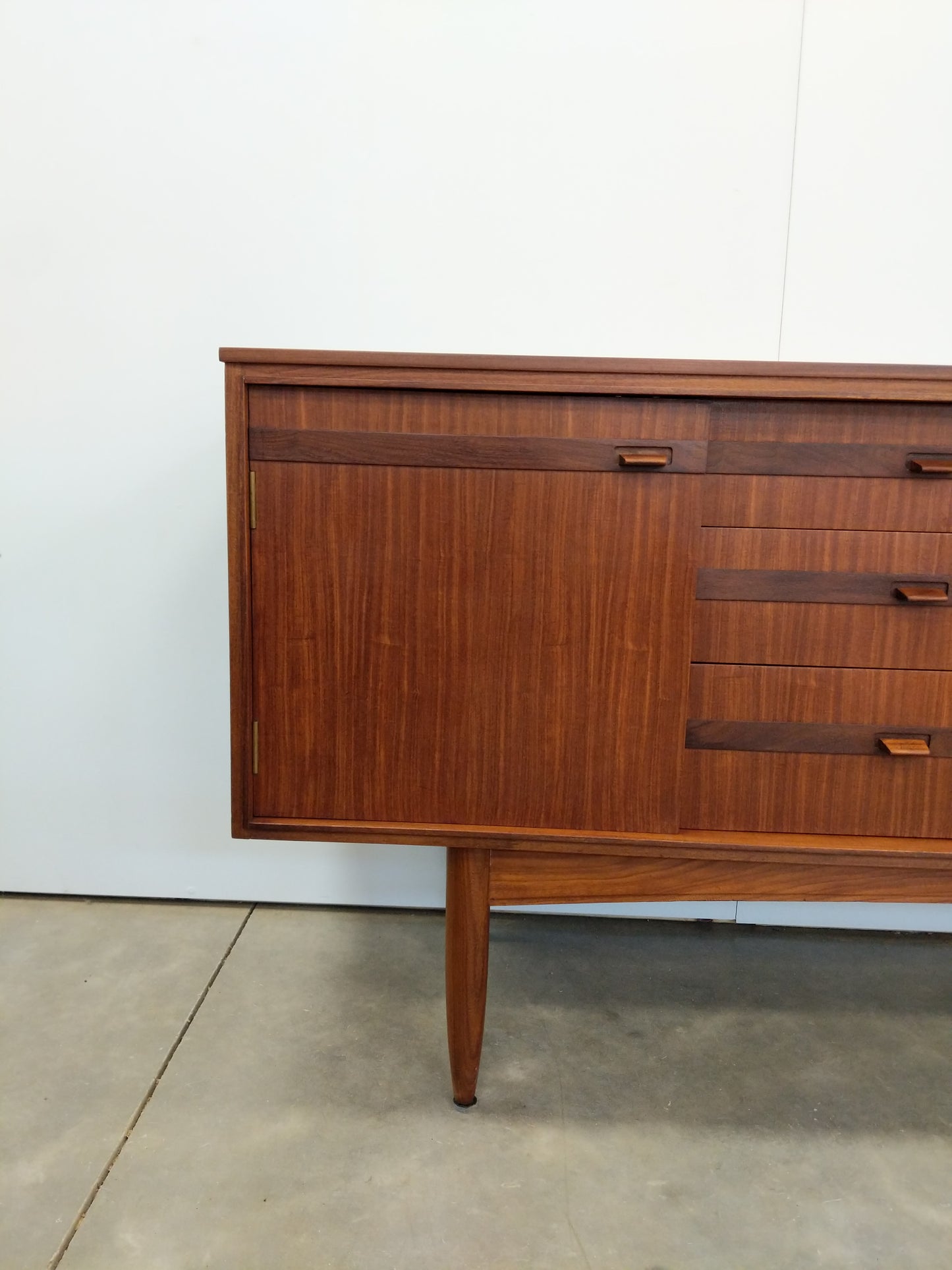 Vintage Mid Century Modern Teak Credenza by White & Newton