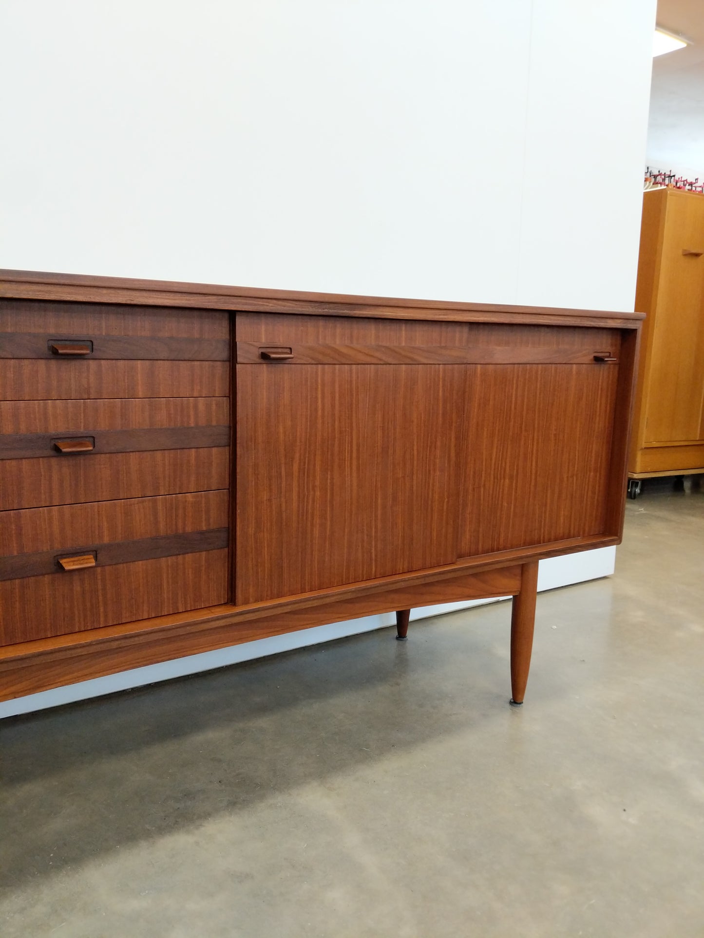 Vintage Mid Century Modern Teak Credenza by White & Newton