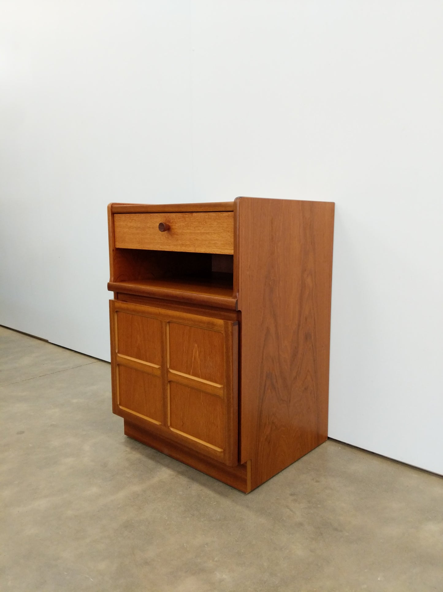 Vintage Mid Century Modern Teak Nightstand by Nathan