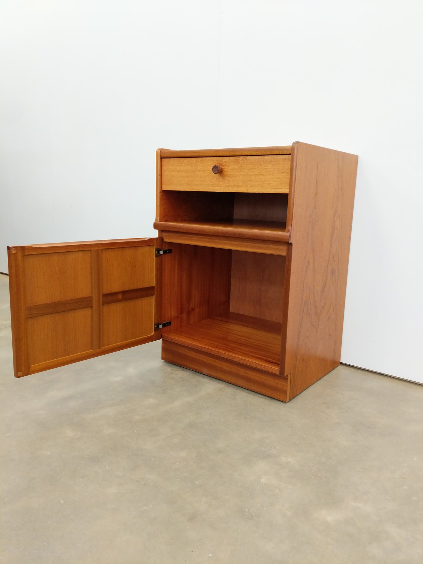 Vintage Mid Century Modern Teak Nightstand by Nathan
