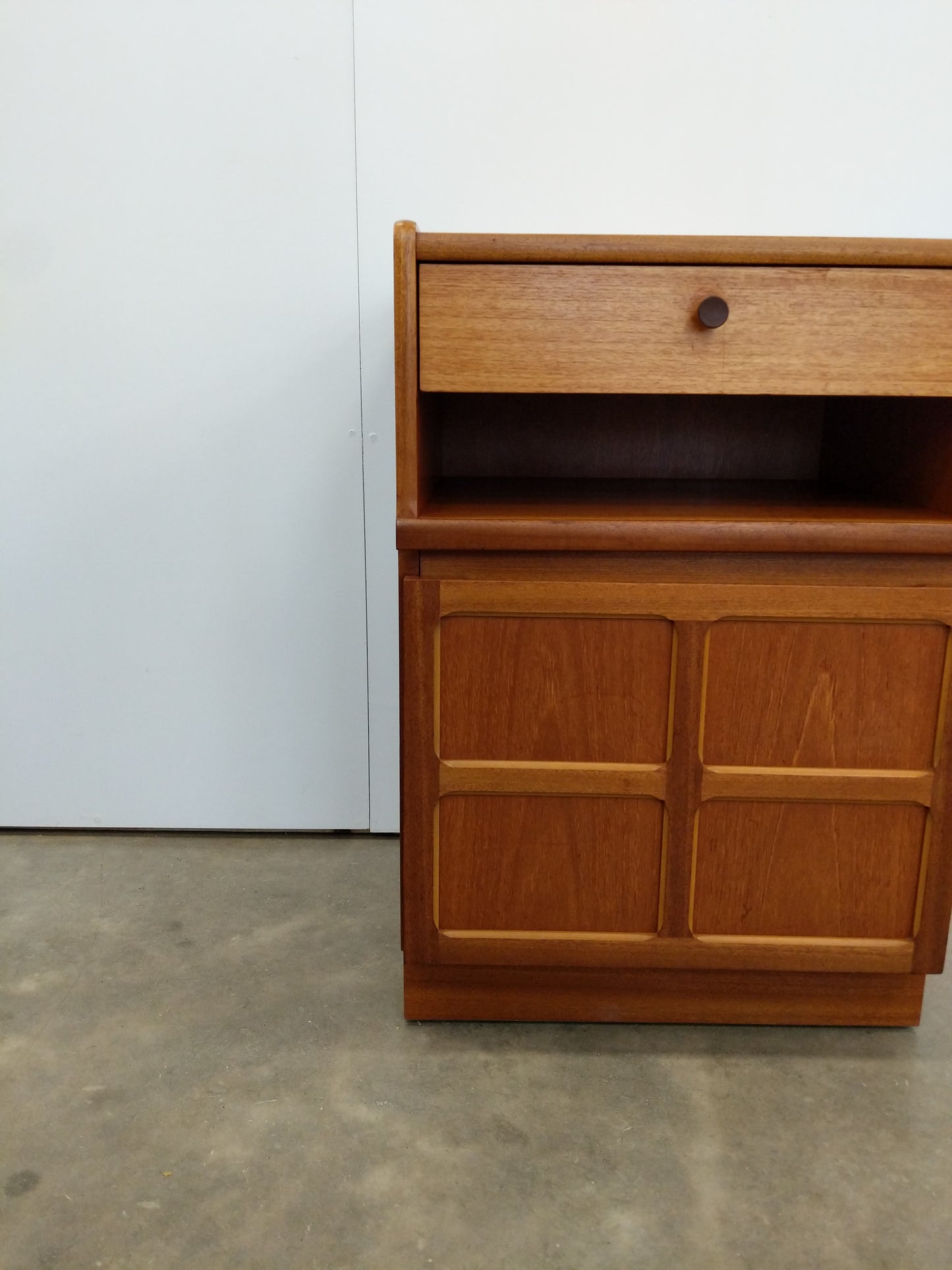 Vintage Mid Century Modern Teak Nightstand by Nathan