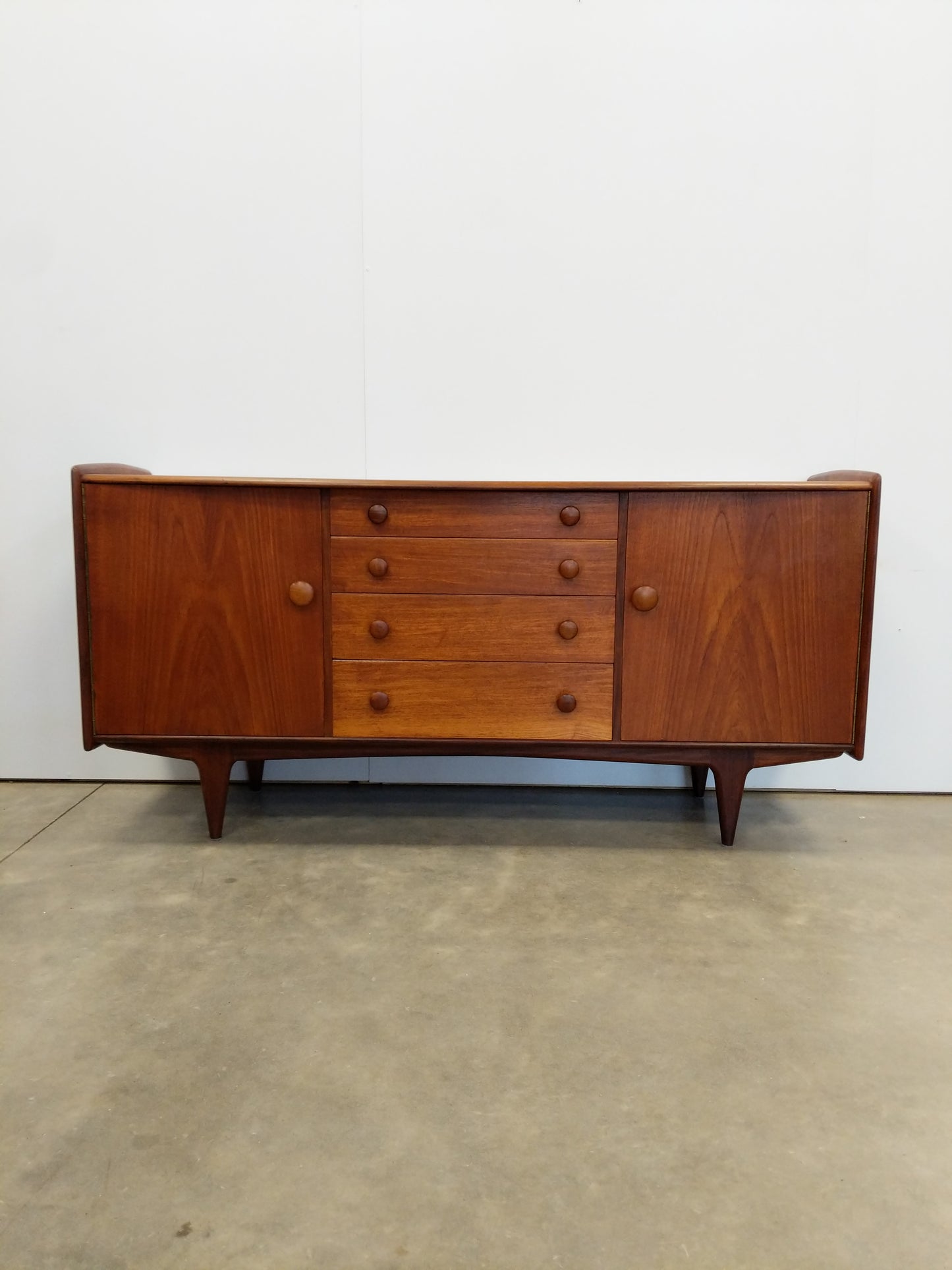 Vintage Mid Century Modern Teak Credenza by A. Younger