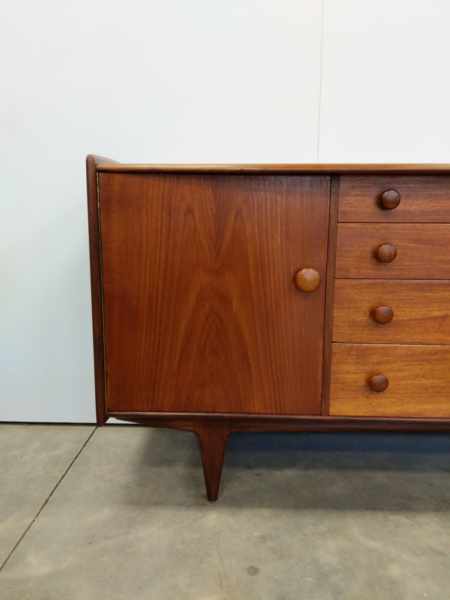 Vintage Mid Century Modern Teak Credenza by A. Younger