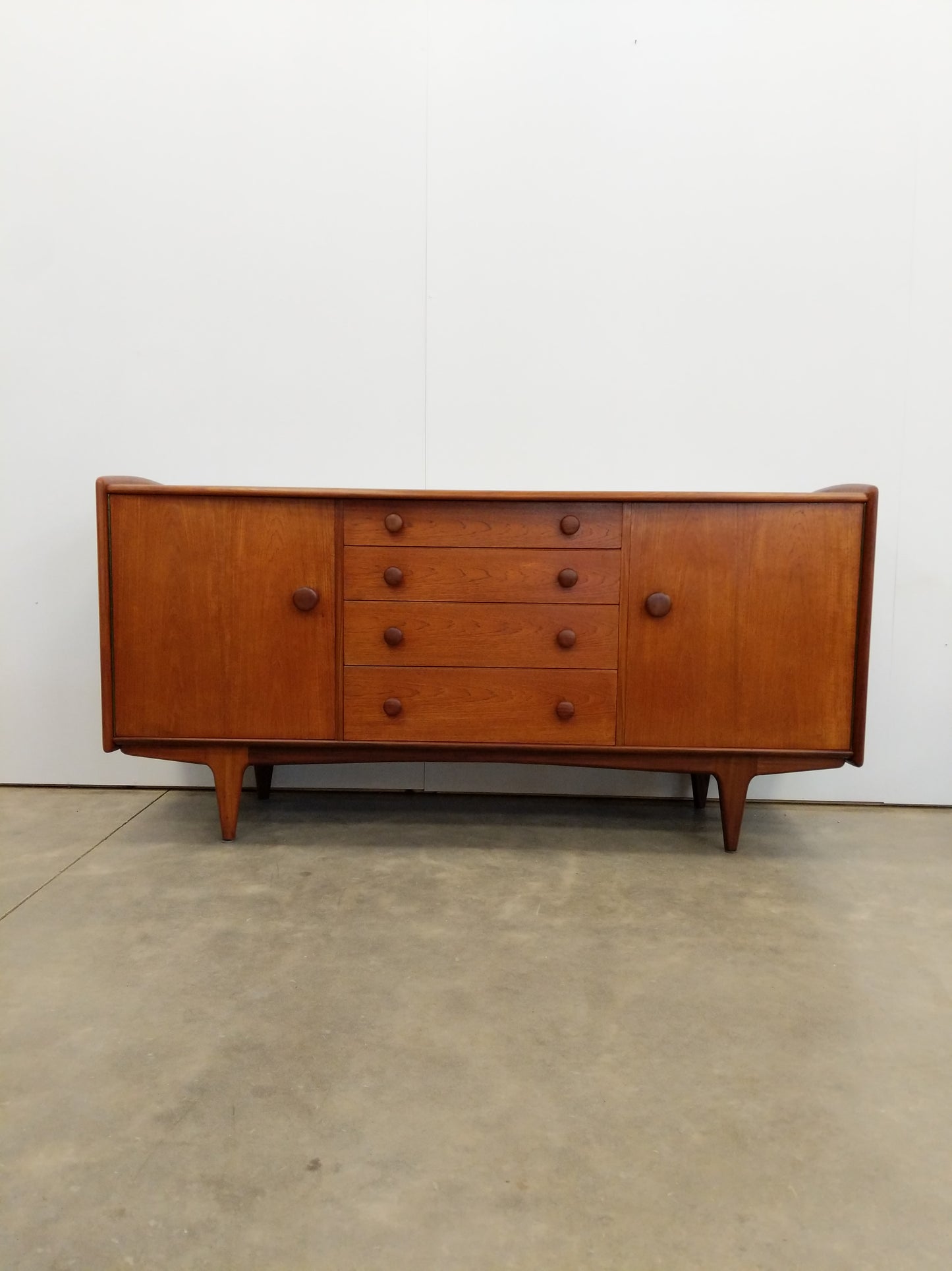 Vintage Mid Century Modern Teak Credenza by A. Younger