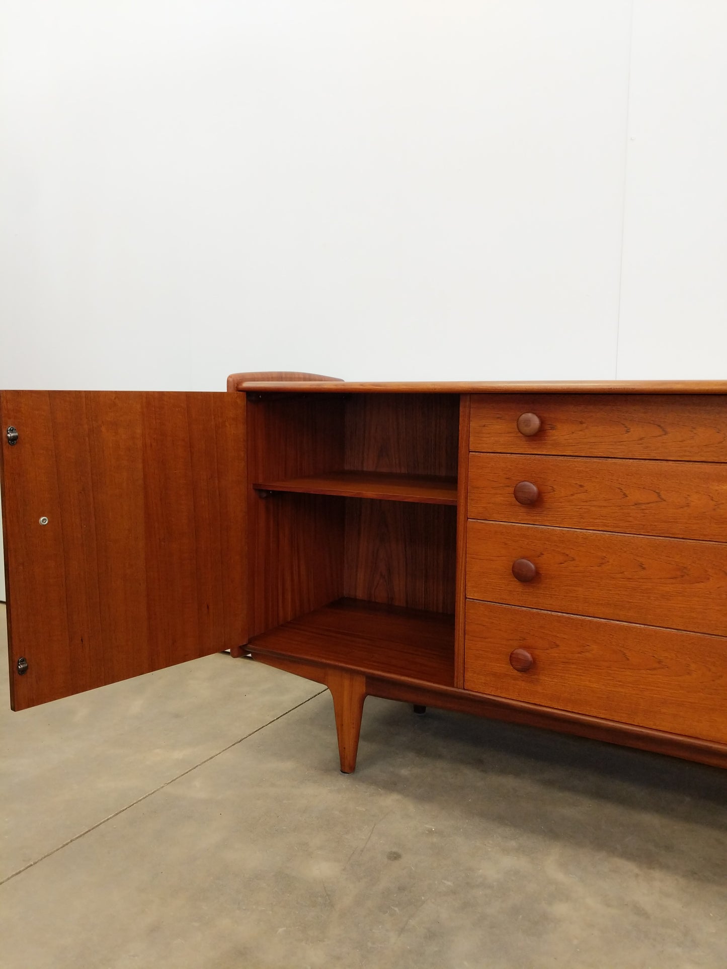 Vintage Mid Century Modern Teak Credenza by A. Younger