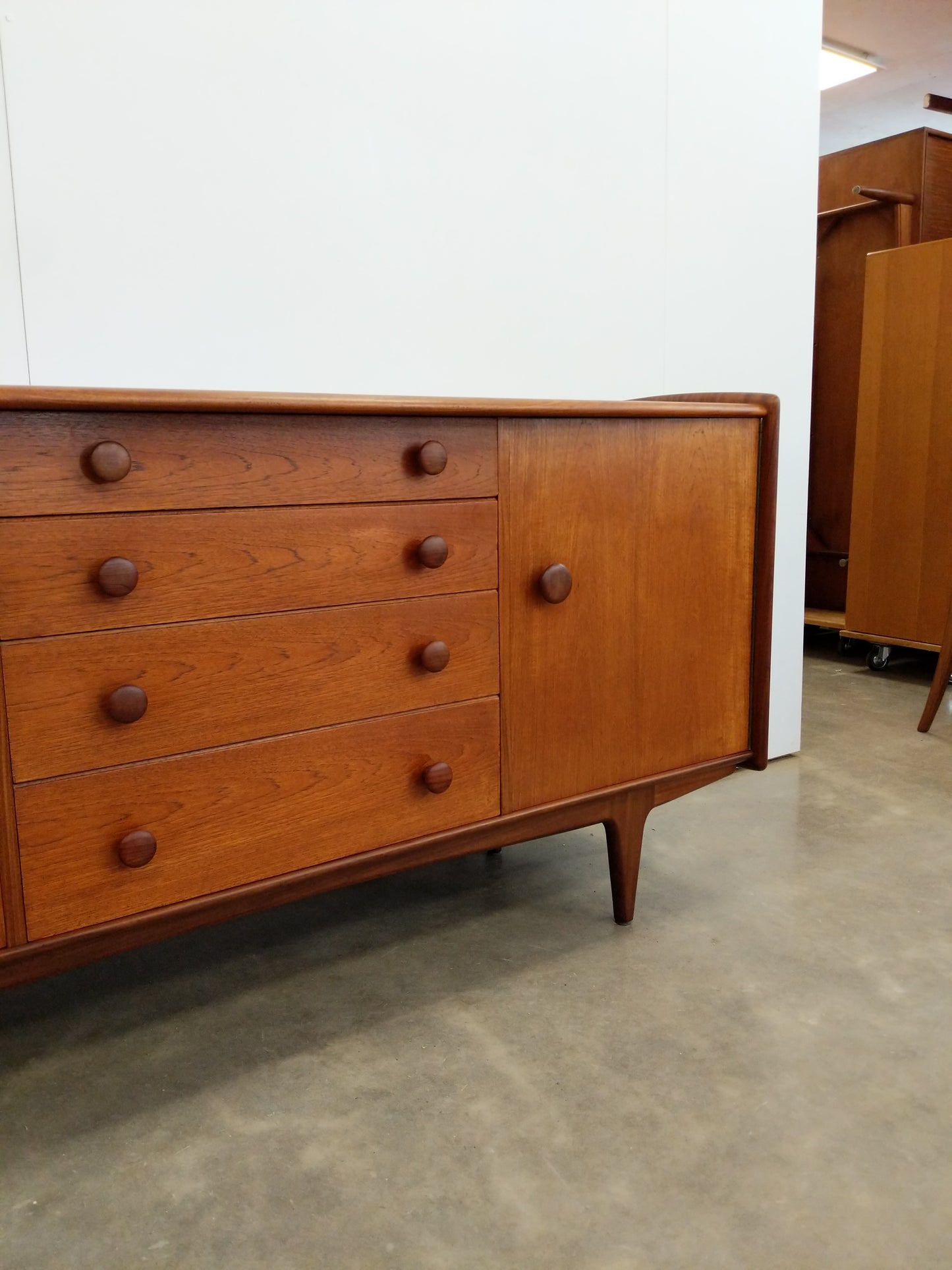 Vintage Mid Century Modern Teak Credenza by A. Younger