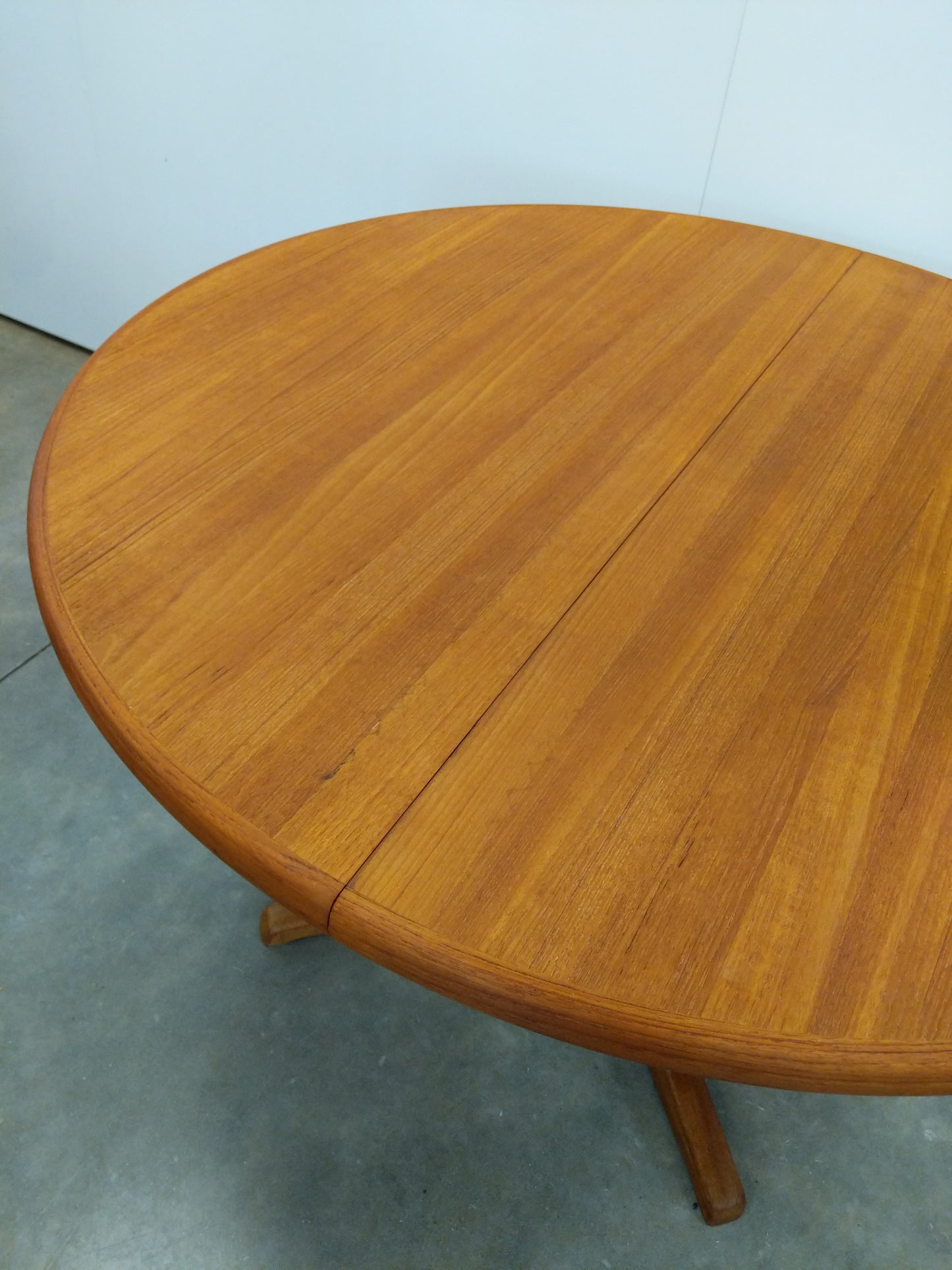 Vintage Mid Century Modern Teak Extendable Dining Table by Glostrup