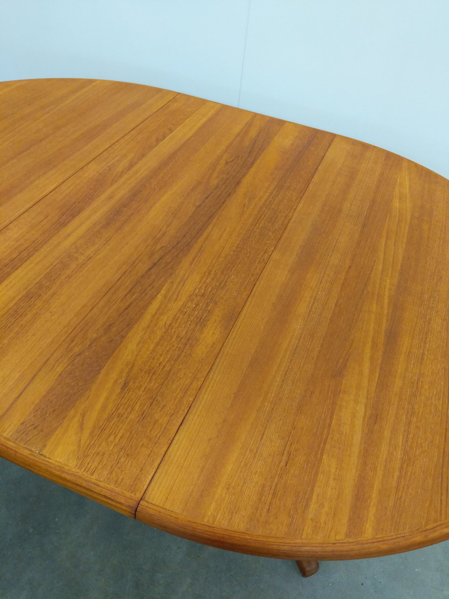 Vintage Mid Century Modern Teak Extendable Dining Table by Glostrup