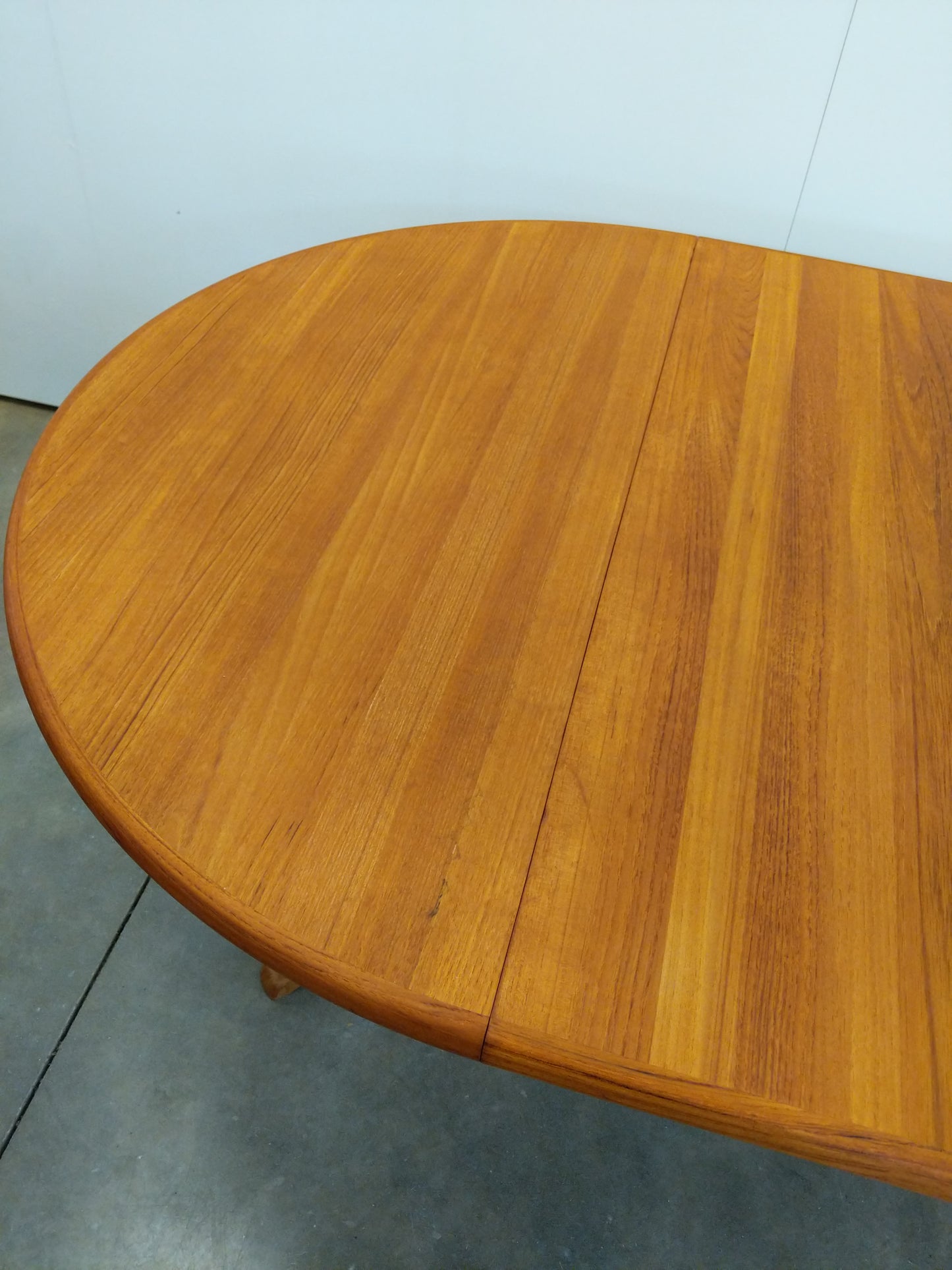 Vintage Mid Century Modern Teak Extendable Dining Table by Glostrup