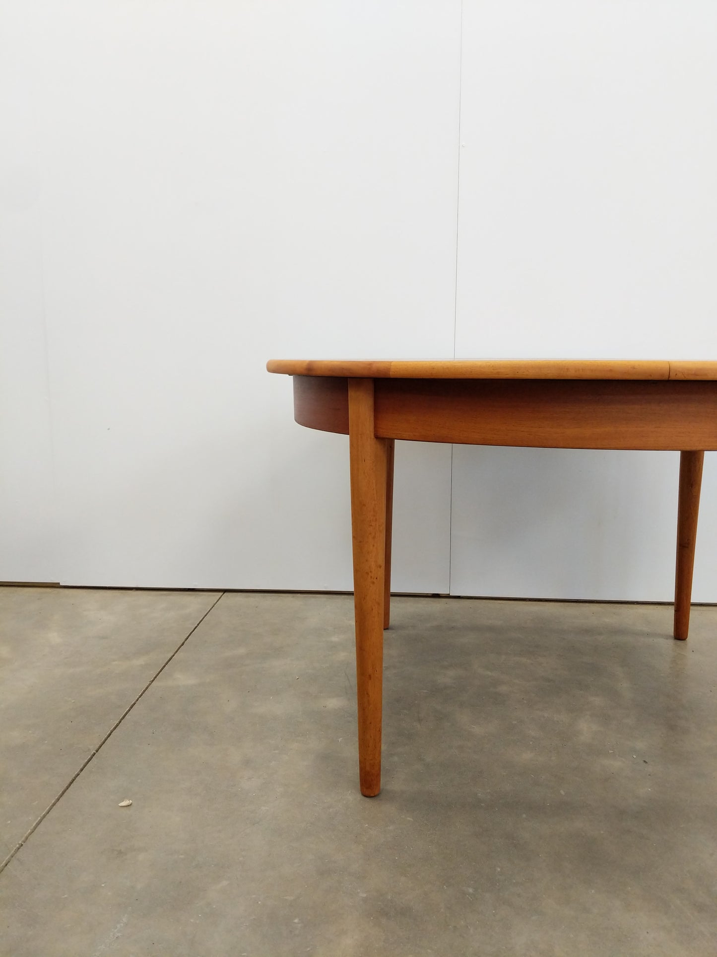 Vintage Mid Century Modern Teak Extendable Dining Table