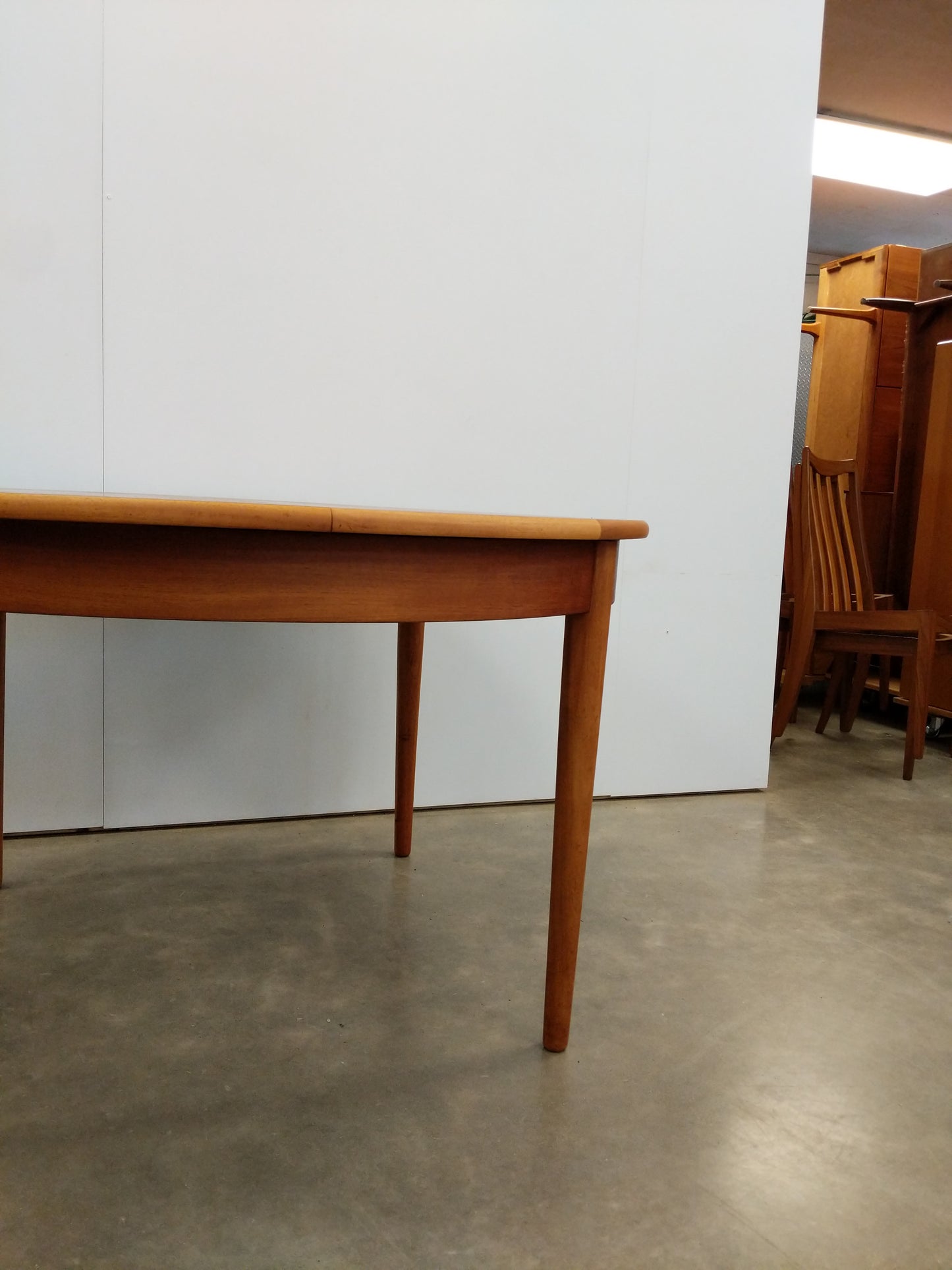 Vintage Mid Century Modern Teak Extendable Dining Table