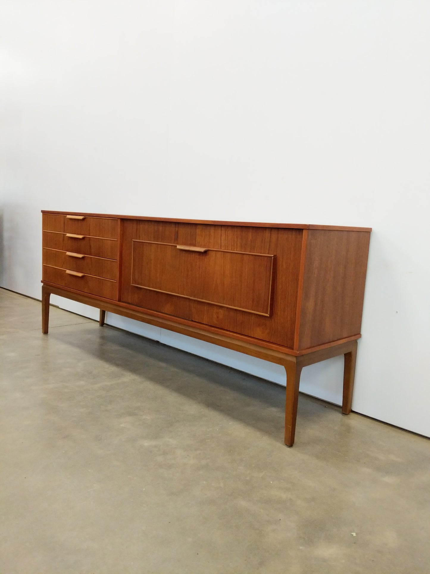 Vintage Mid Century Modern Teak Credenza by Stonehill
