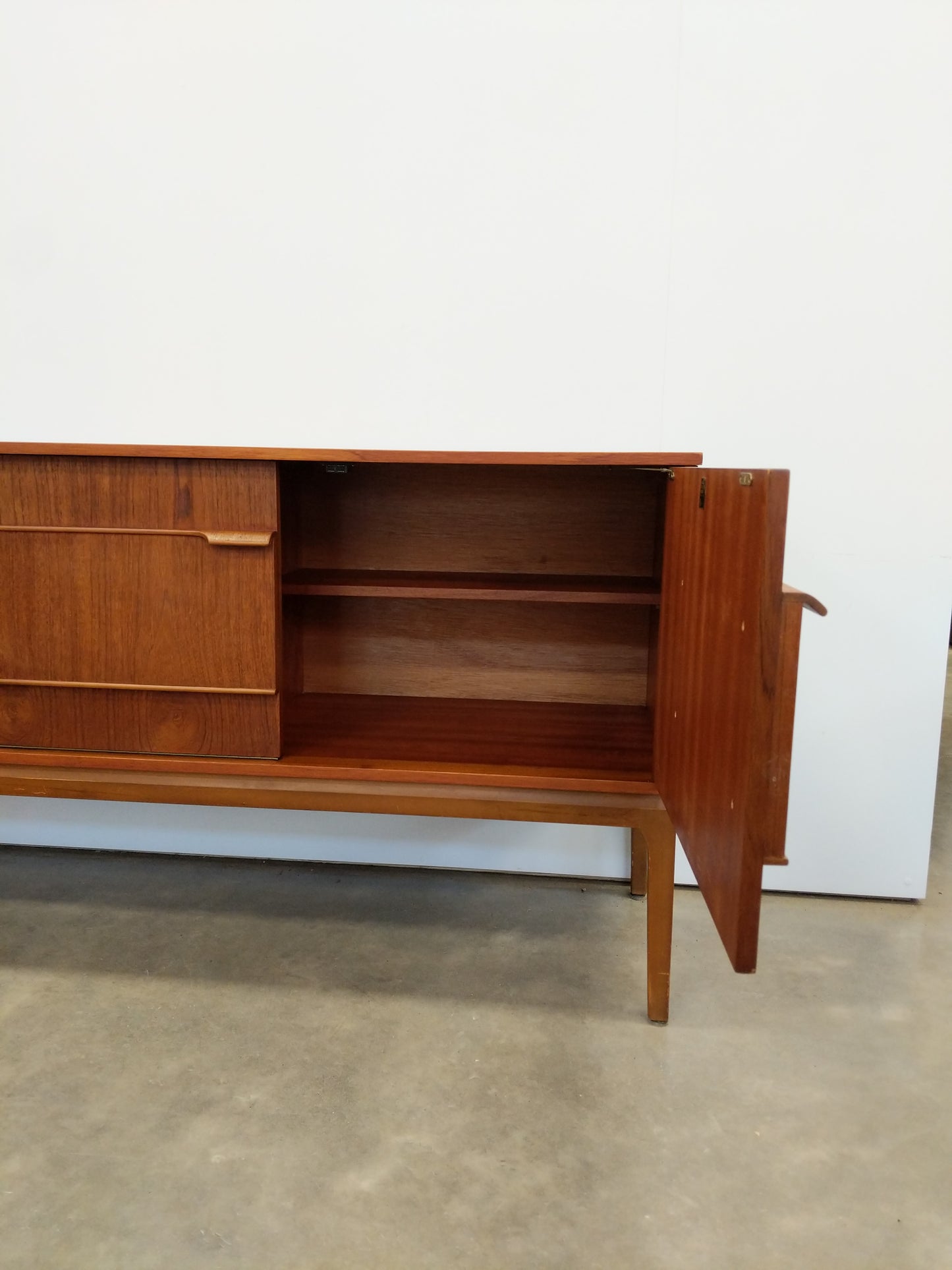 Vintage Mid Century Modern Teak Credenza by Stonehill