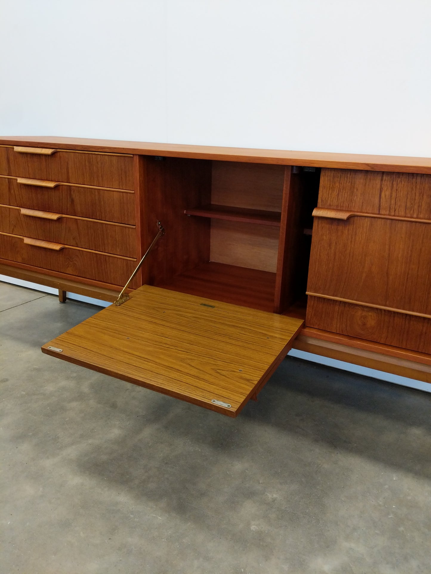 Vintage Mid Century Modern Teak Credenza by Stonehill