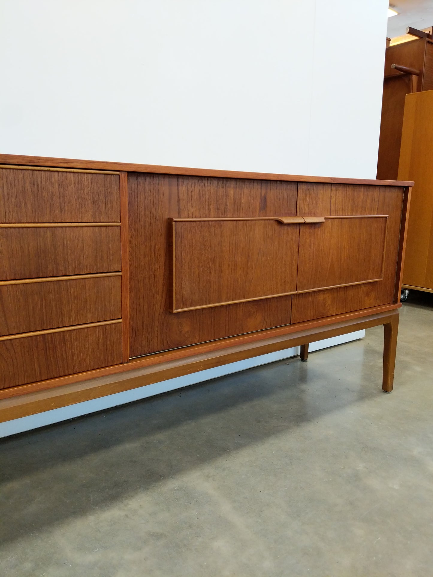Vintage Mid Century Modern Teak Credenza by Stonehill