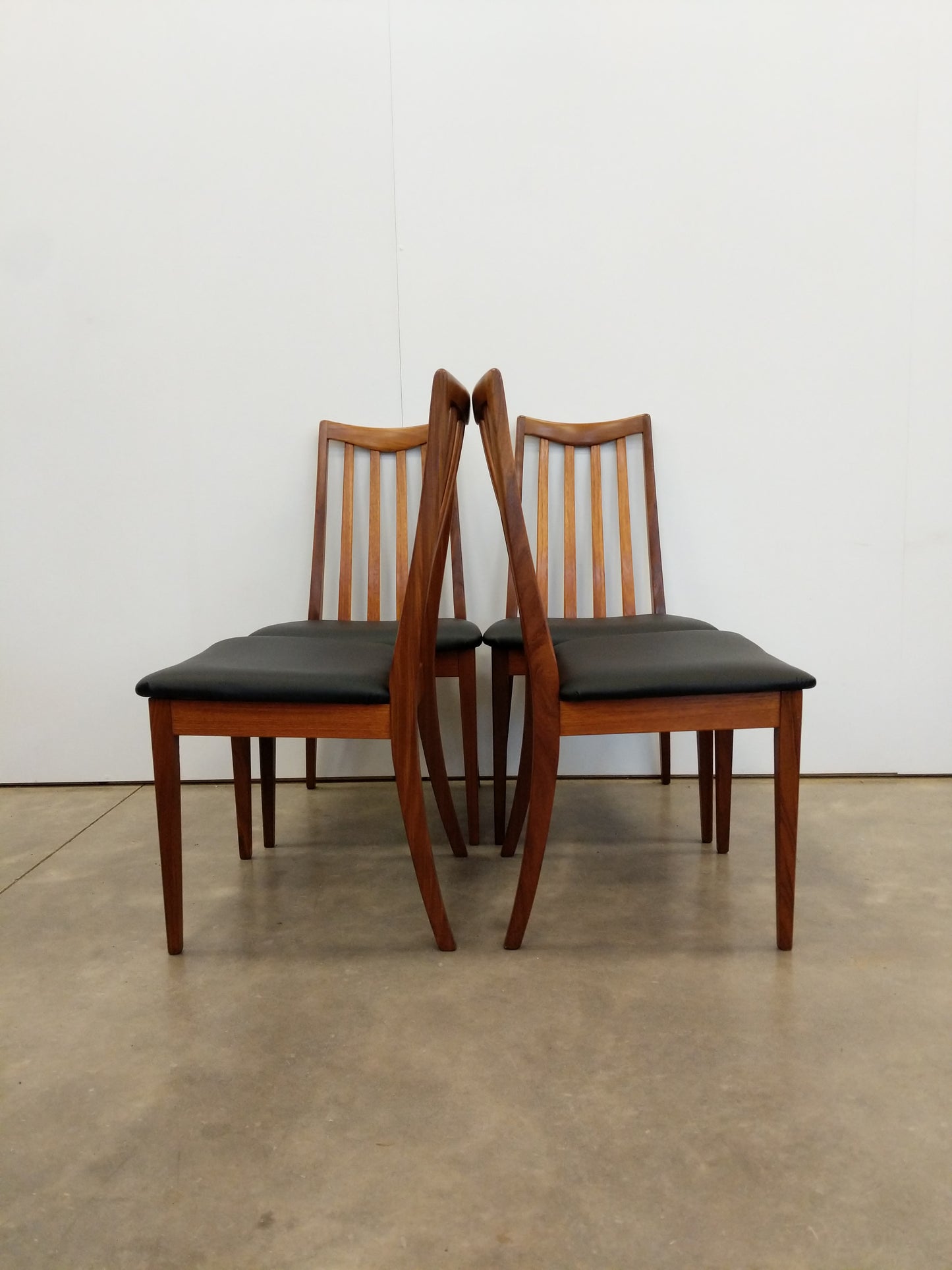 Set of 4 Vintage Mid Century Modern Dining Chairs by G Plan