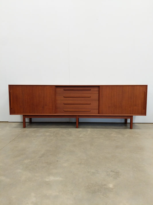 Vintage Mid Century Modern Teak Credenza