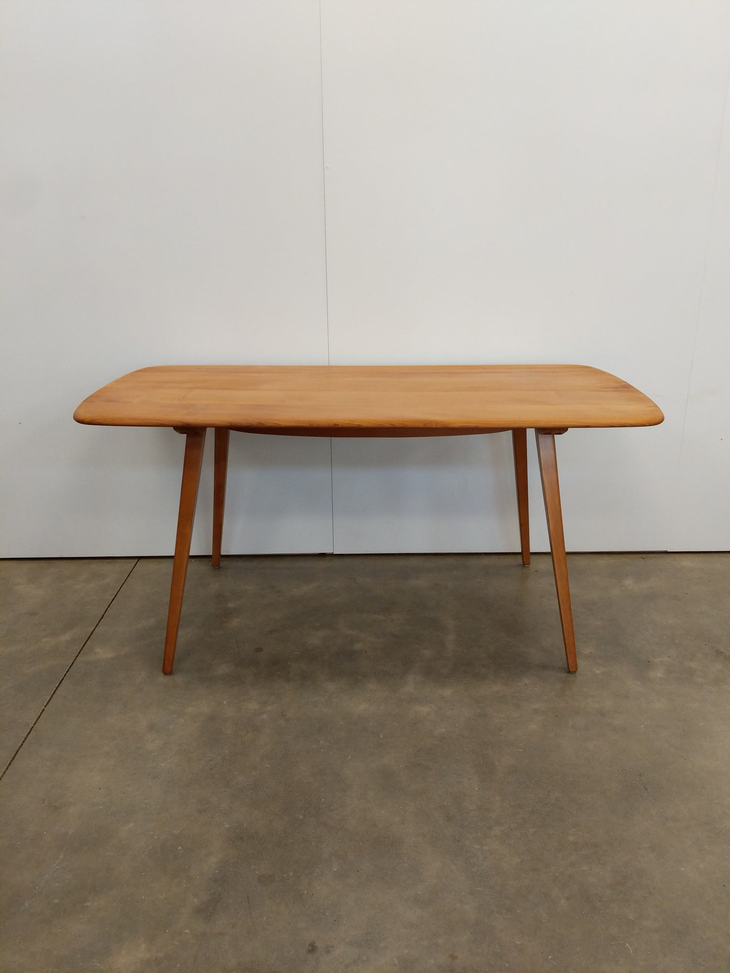 Vintage Ercol Mid Century Modern Plank Dining Table