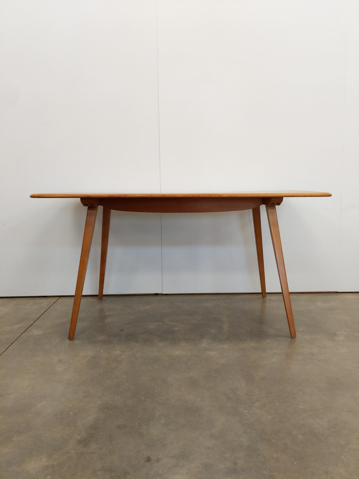 Vintage Ercol Mid Century Modern Plank Dining Table