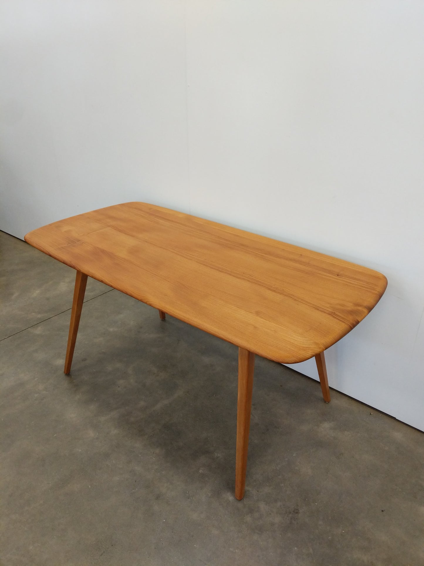 Vintage Ercol Mid Century Modern Plank Dining Table