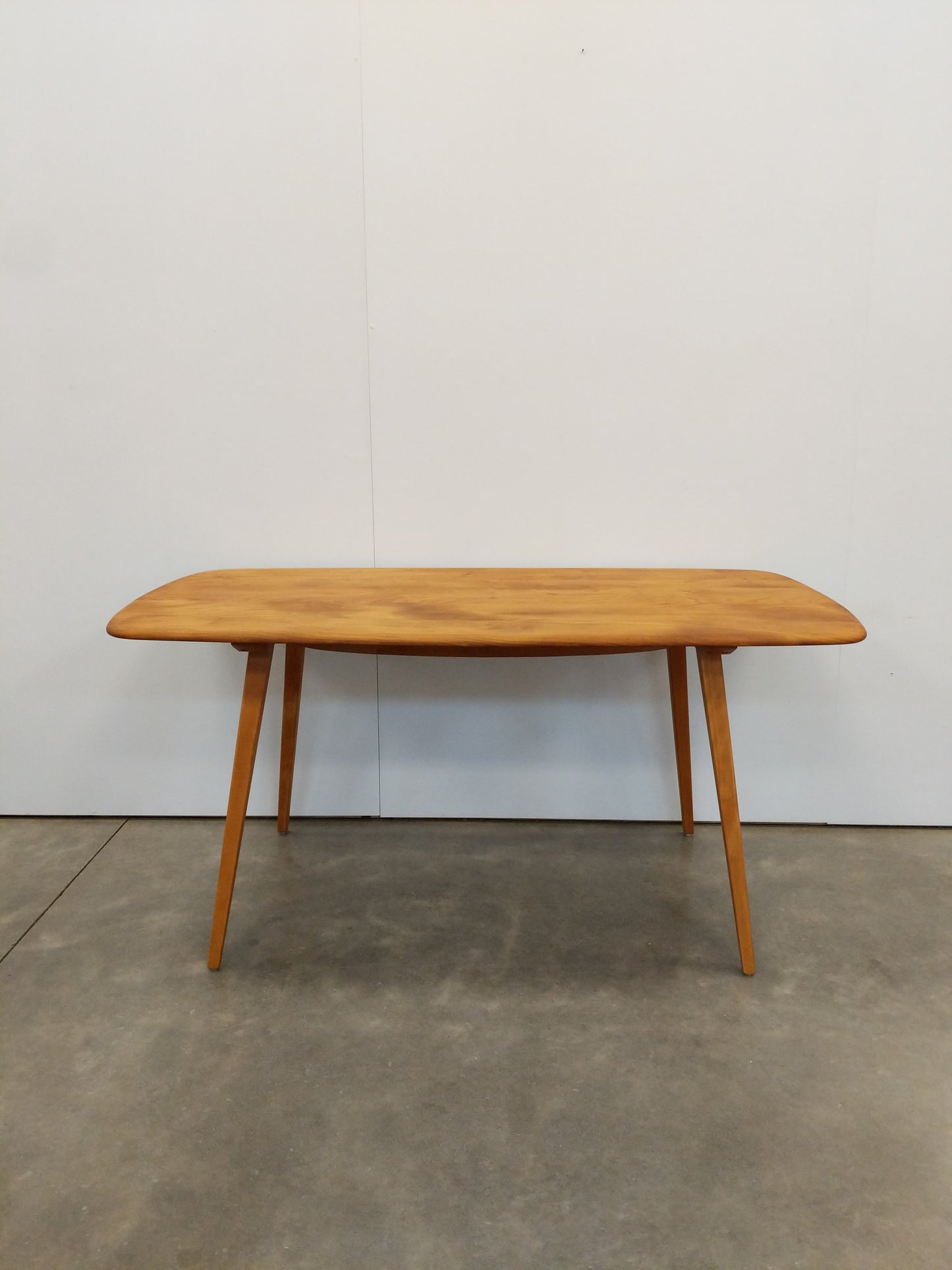 Vintage Ercol Mid Century Modern Plank Dining Table