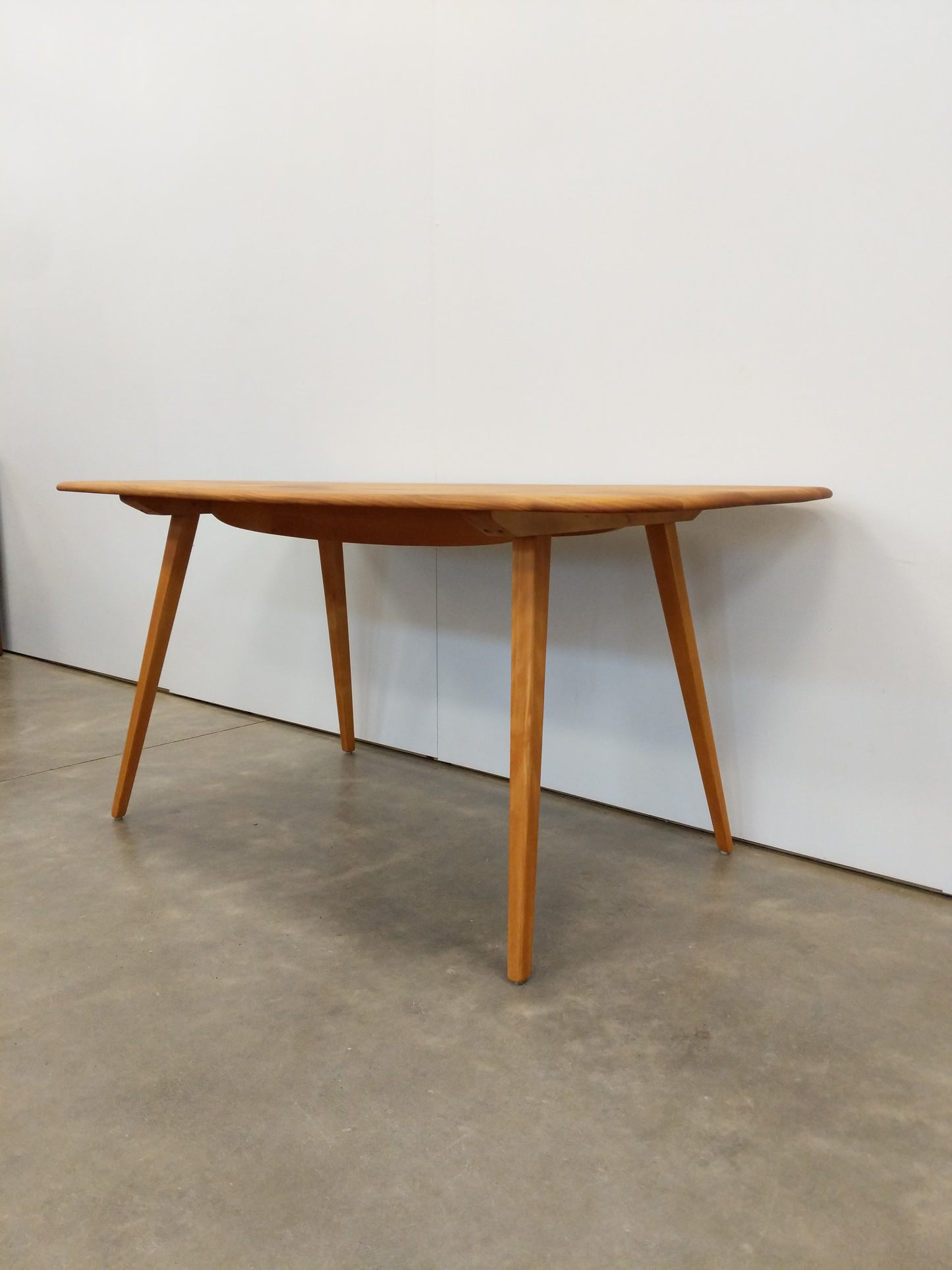 Vintage Ercol Mid Century Modern Plank Dining Table