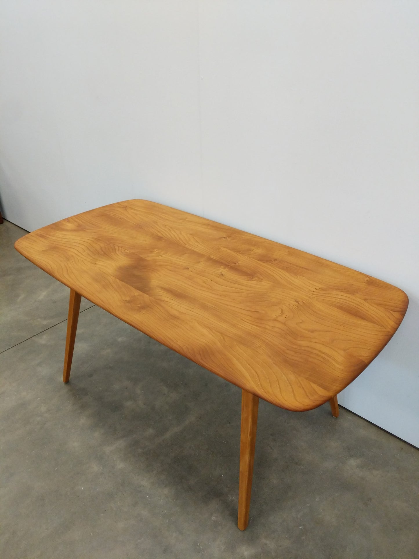 Vintage Ercol Mid Century Modern Plank Dining Table