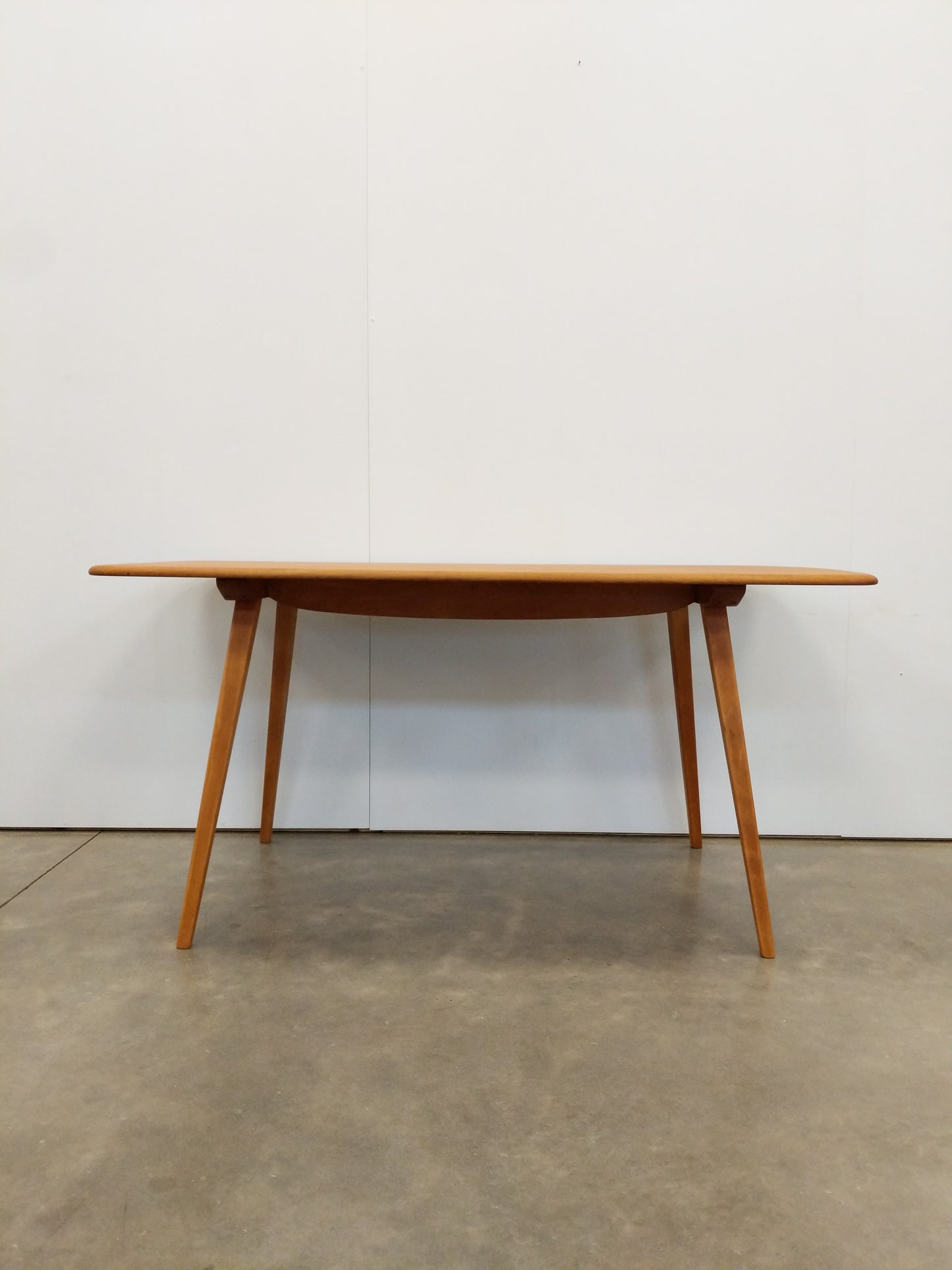 Vintage Ercol Mid Century Modern Plank Dining Table